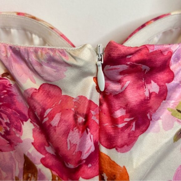 Alamour The Label Carrie Floral Off the Shoulder Mini Dress - Picture 6 of 7